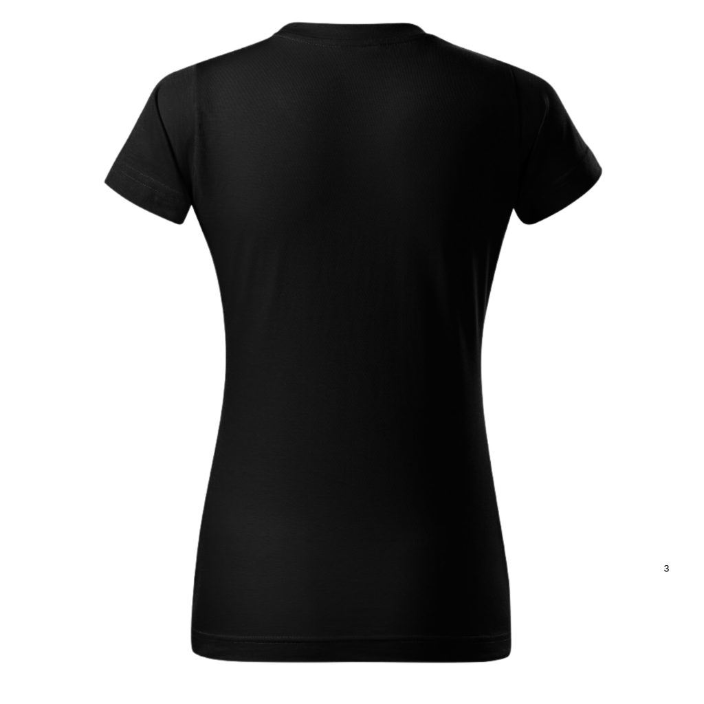 Tricou Damă Negru – Single Jersey 100% Bumbac
