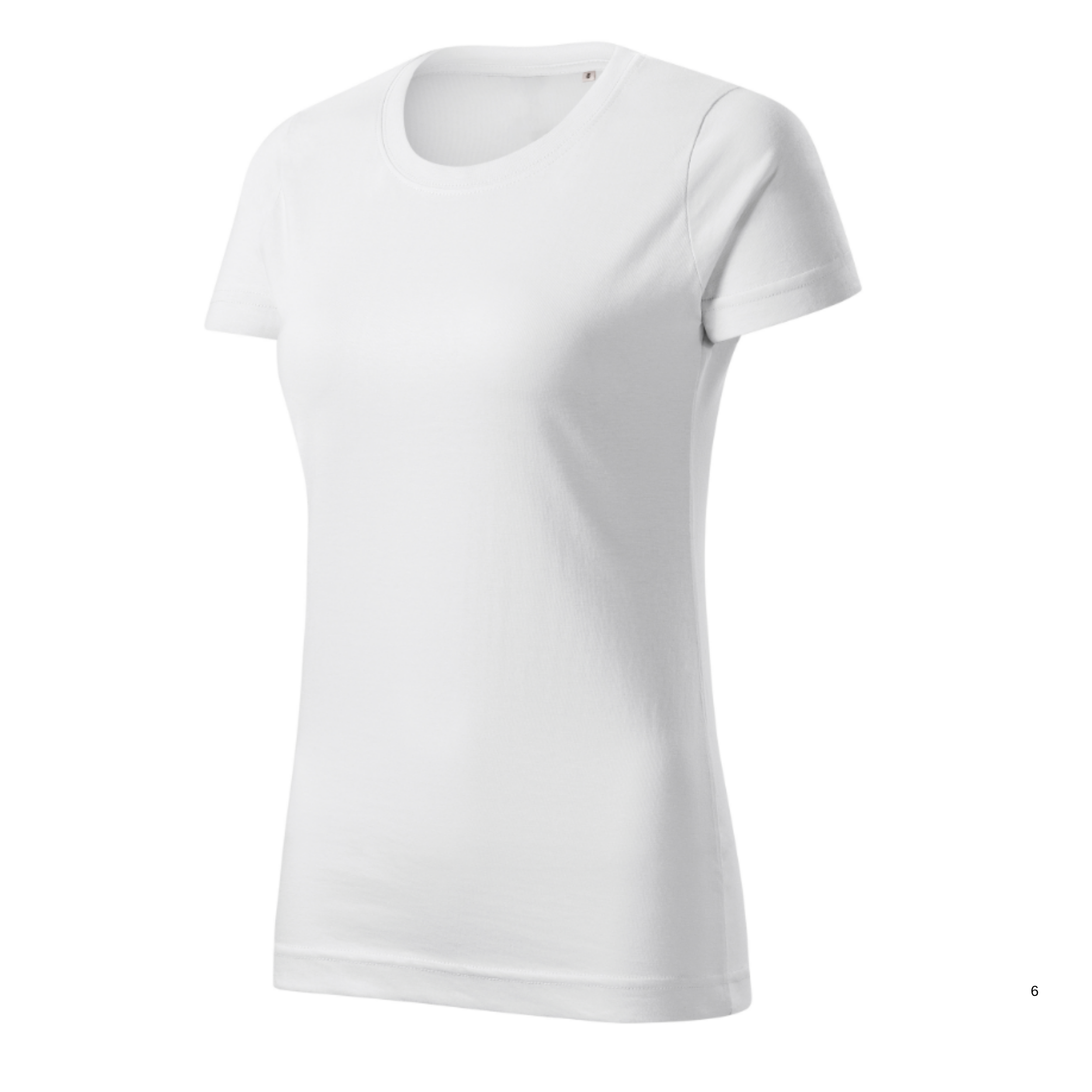 Tricou Damă Alb – Single Jersey 100% Bumbac