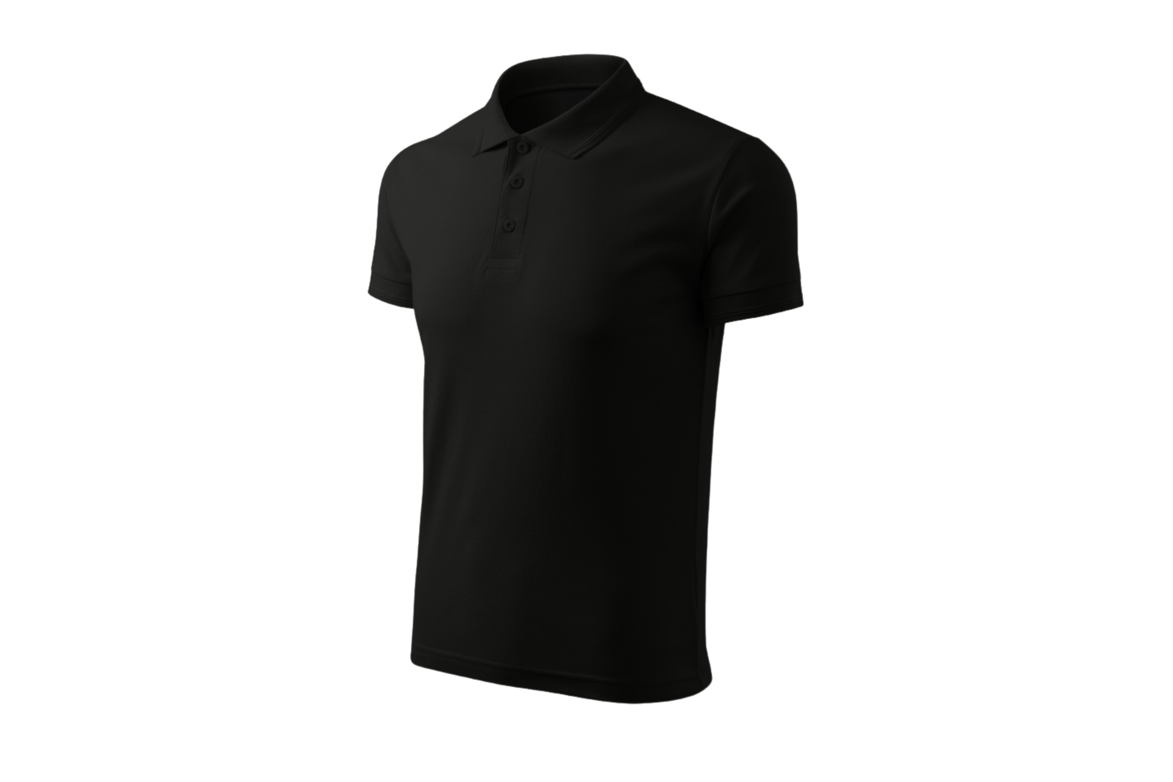 Tricou Polo Bărbați Negru – 65% Bumbac 35% Poliester