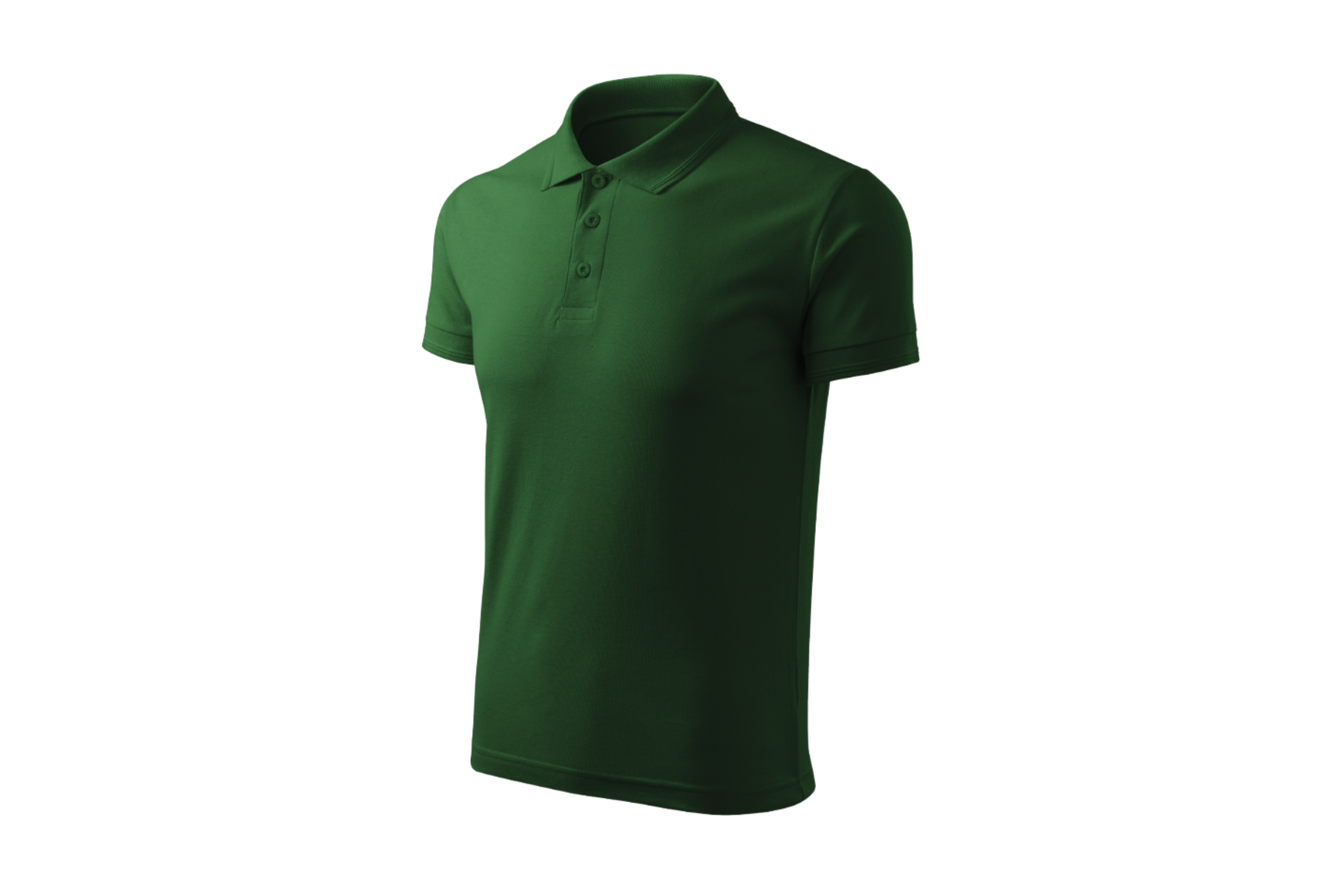Tricou Polo Bărbați Verde Sticlă – 65% Bumbac 35% Poliester