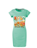 Rochie pentru damă Cu Imprimeu Summer Vibes Mint – 100% Bumbac