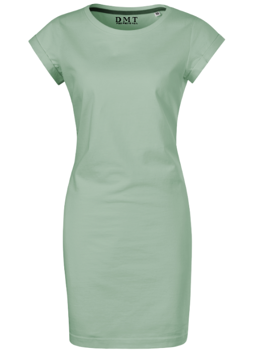 Rochie Damă Single Jersey – Gri Melanj – 100% Bumbac DMT PROFESIONAL