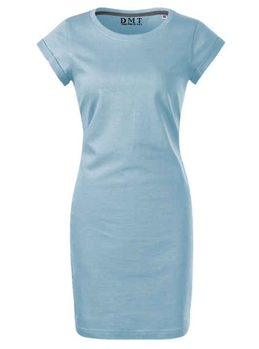 Rochie pentru damă Albastru Deschis – 100% Bumbac DMT PROFESIONAL