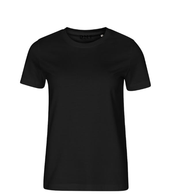 Tricou Damă Negru – Single Jersey 100% Bumbac DMT PROFESIONAL