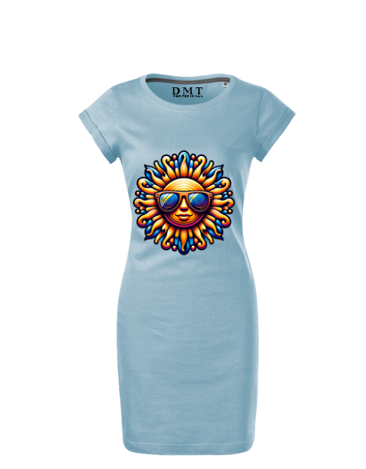 Rochie pentru damă Cu Imprimeu Cool Sun – 100% Bumbac